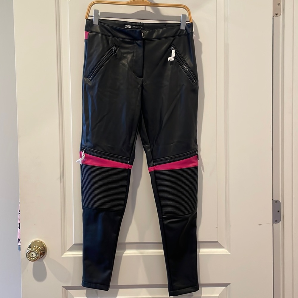 Zara faux leather pants